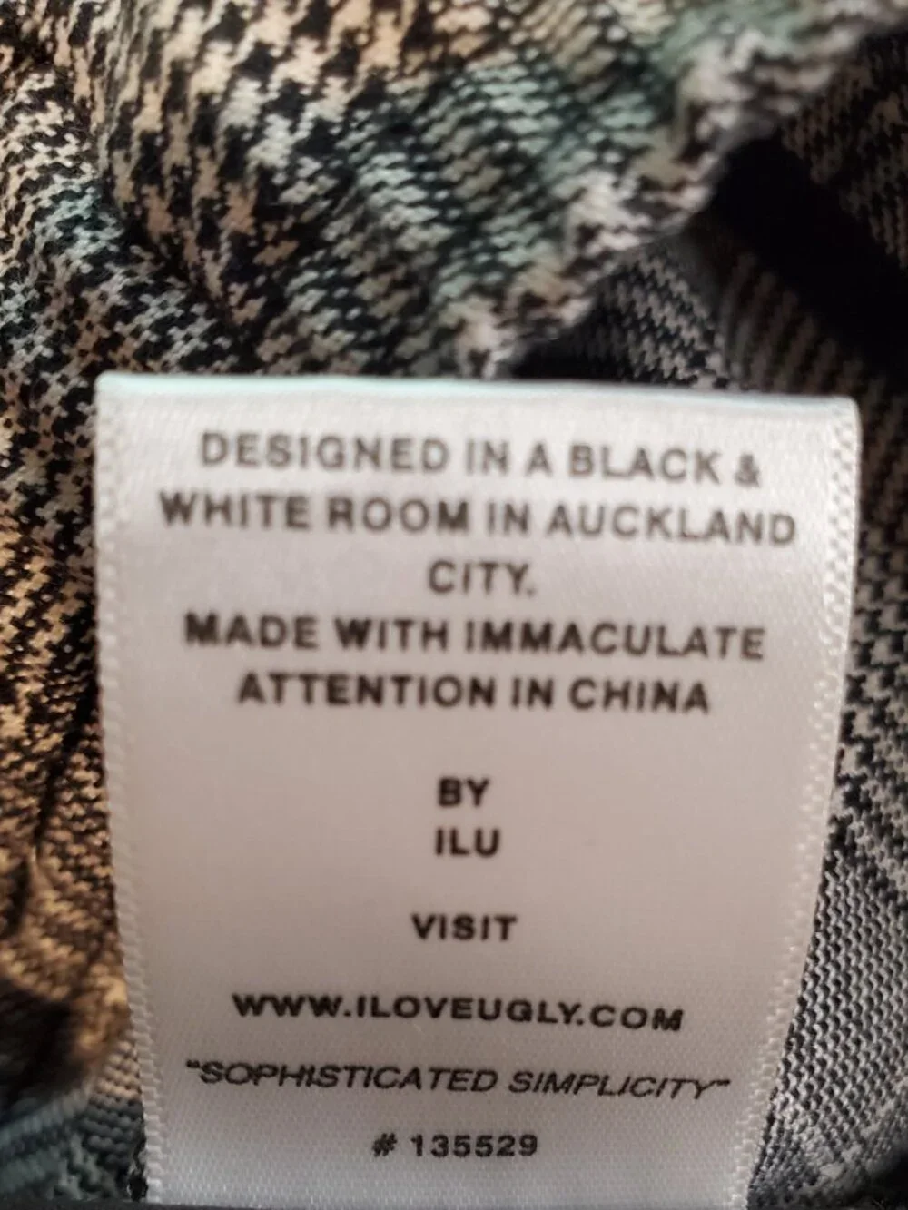 I LOVE UGLY SZ L Mens Anton Track Pant Black Check Plaid Crop-Leg